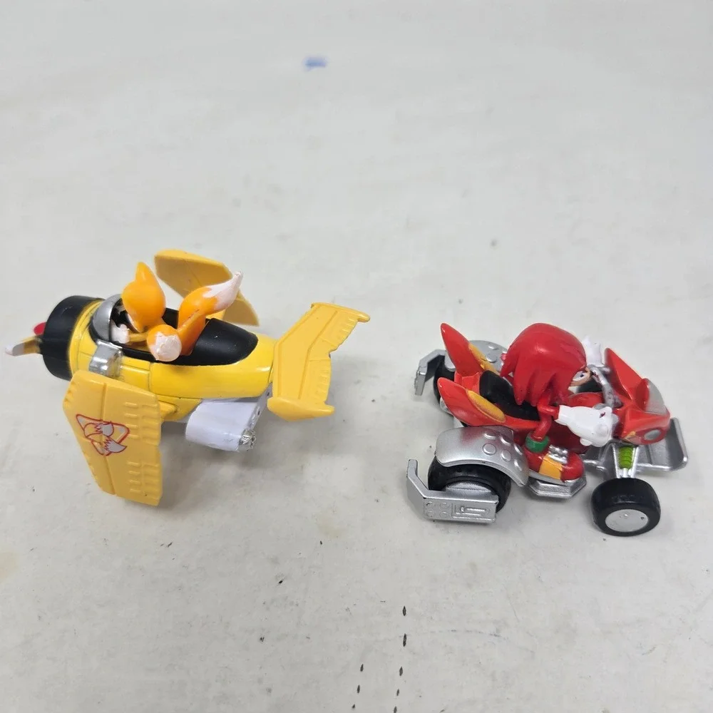 Sonic Racing Pull Back Toys Tails Tornado‎ Plane & Knuckles ATV SEGA